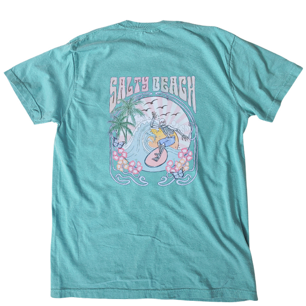 salty beach surf t-shirt