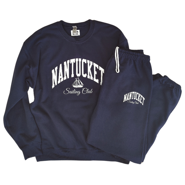 nantucket sailing club t-shirt, sweatshirt and sweatpant 3 piece set