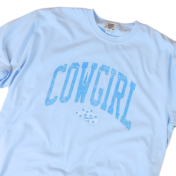 Embrace your inner cowgirl with our trendy COWGIRL TSHIRT. Featuring a COWGIRL HAT DESIGN and COMFORT COLORS BRAND GRAPHIC TEE, this shirt is perfect for any COUNTRY GIRL. Size up for a relaxed, oversized fit and pair with boots for a cute NASHVILLE OUTFIT IDEA. Take a risk and stand out in our COUNTRY SHIRT!