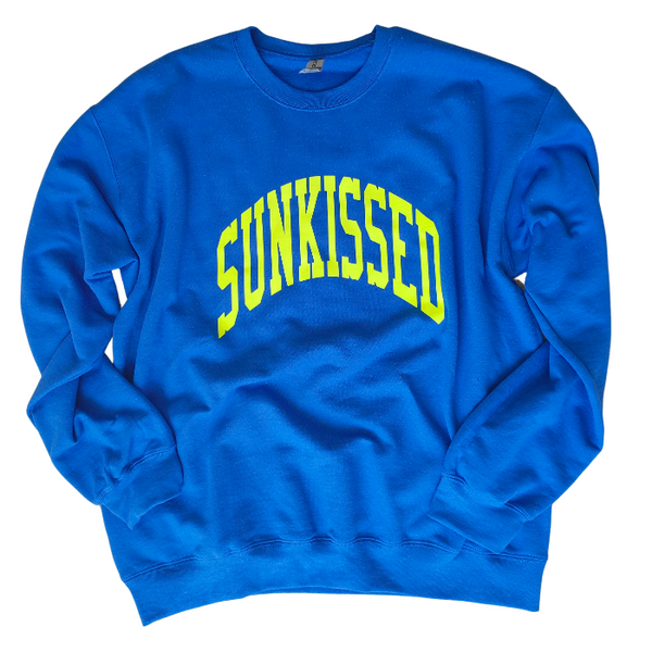 neon beachy summer sunkissed sweatshirt