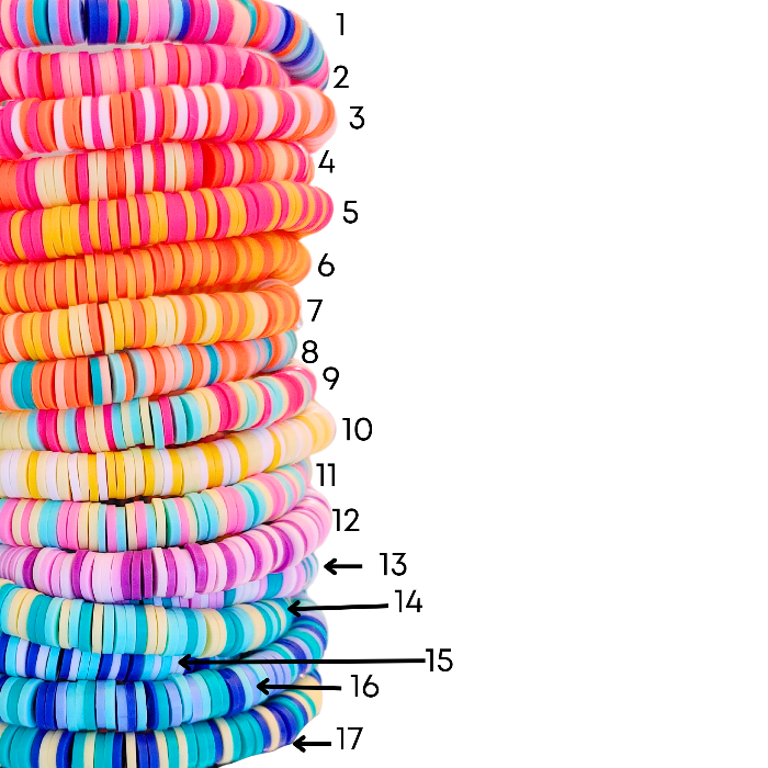 Preppy Mixed Clay Beaded Bracelets Smile Soul Threads