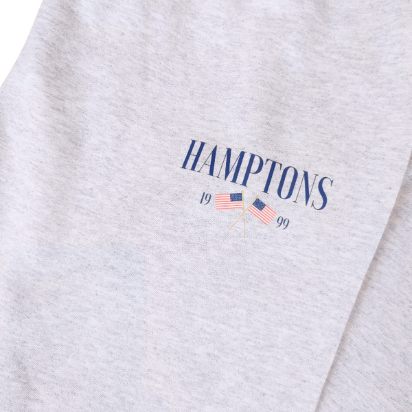 Introducing the Hamptons Sweatshirt and Sweatpants Set! These trendy and preppy set feature an American USA flag design, sweatpants have an oversized fit, an elastic waistband and cuff for added comfort, and a cozy loungewear feel. Perfect for your next beach vacation or for a stylish and comfortable look. Upgrade your wardrobe with this playful and comfortable set! (Sweatshirt size up for an even more oversized fit!)