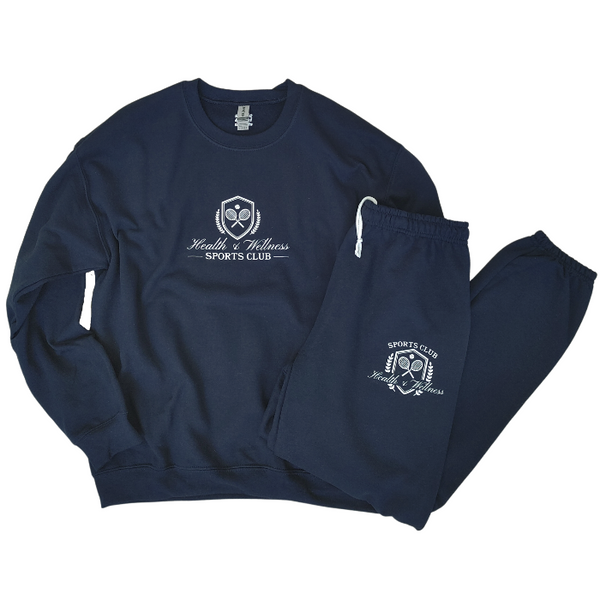 Navy Health and Wellness Sports Club Sweatshirt & Sweatpant Set