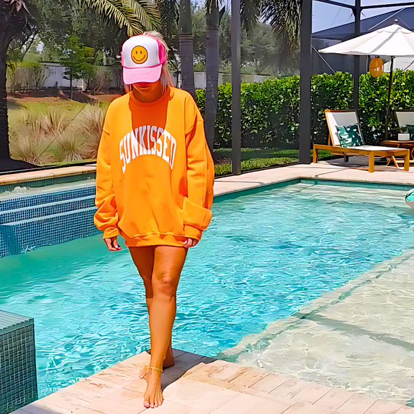 neon beachy summer sunkissed sweatshirt
