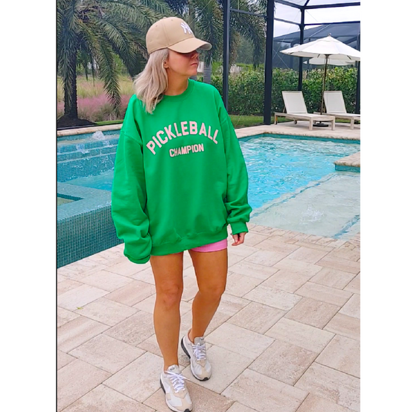 Irish Green Preppy Pickleball Champion Sweatshirt