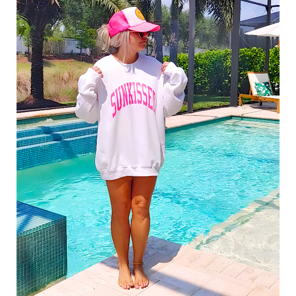 neon beachy summer sunkissed sweatshirt