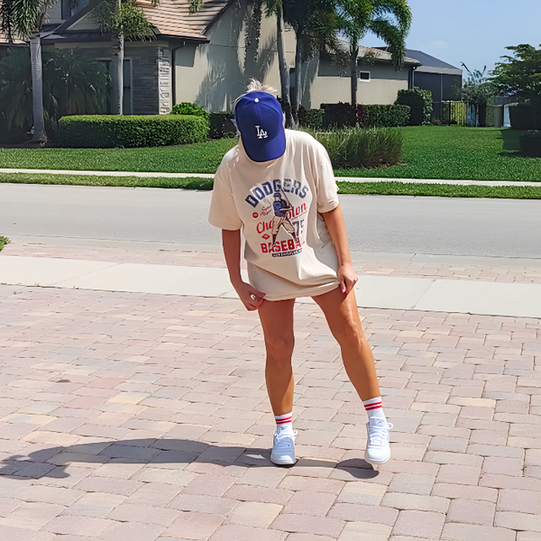LA dodgers distressed t-shirt