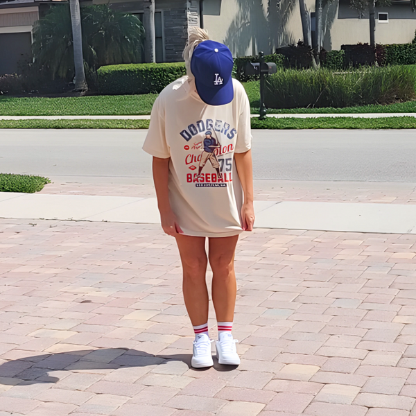 LA dodgers distressed t-shirt