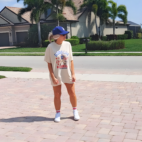 LA dodgers distressed t-shirt