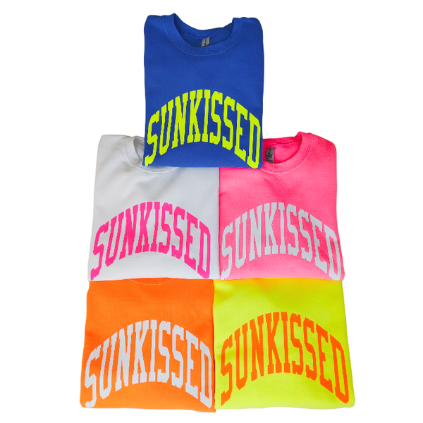 neon beachy summer sunkissed sweatshirt