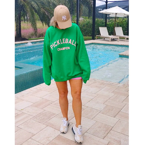 Irish Green Preppy Pickleball Champion Sweatshirt