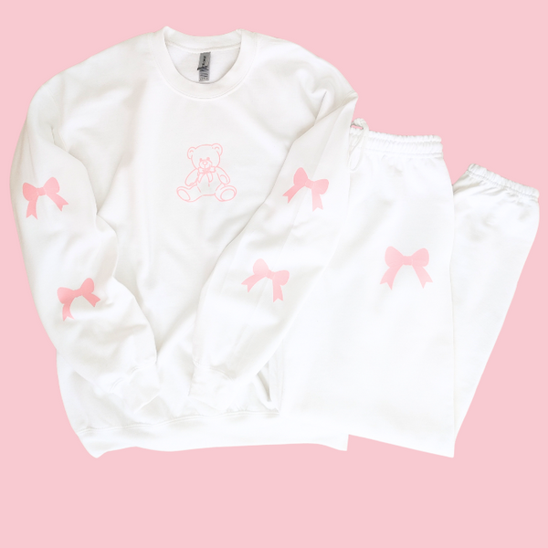 pink bow sweatpants