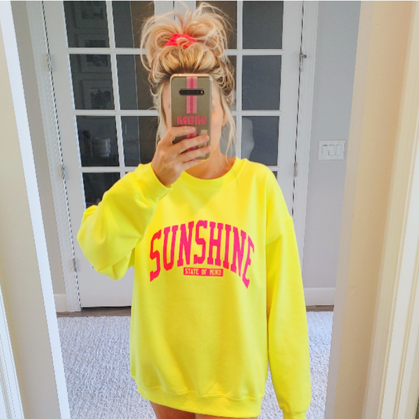 neon sunshine state of mind sweatshirt
