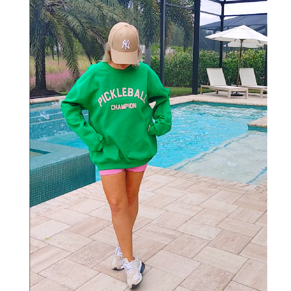 Irish Green Preppy Pickleball Champion Sweatshirt