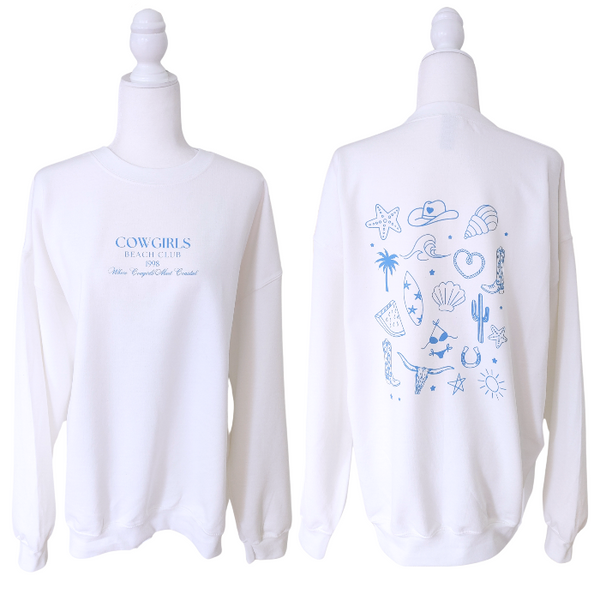 coastal cowgirl beach club sweatshirt
