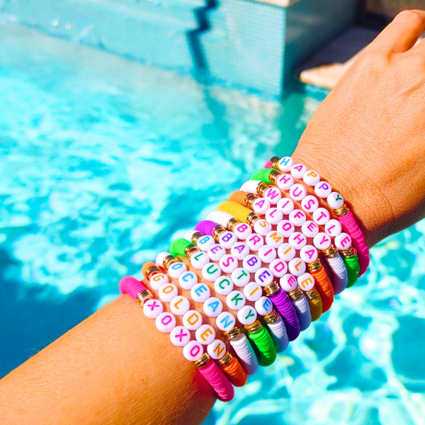 Word  Clay Beaded Bracelets