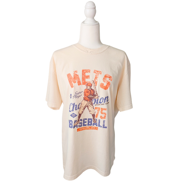 NY mets distressed t-shirt