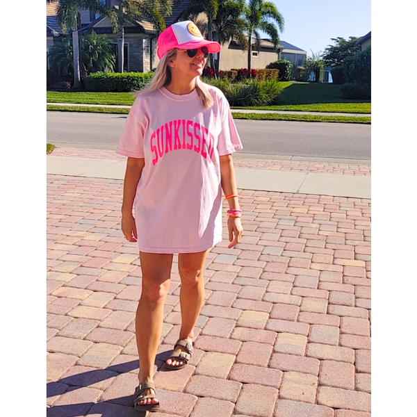 blossom pink with neon pink sunkissed t-shirt