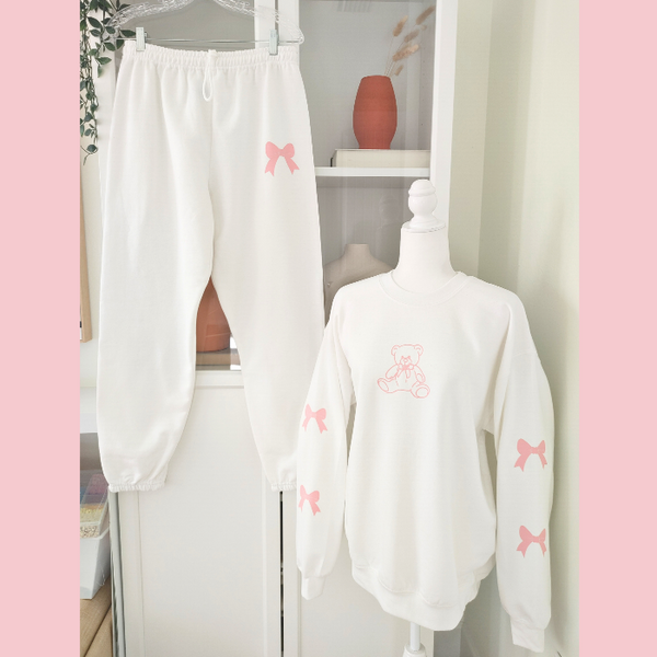 pink bow sweatpants
