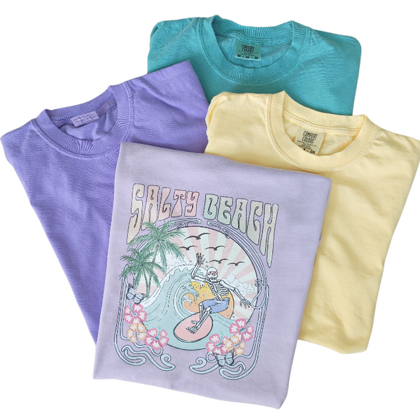 salty beach surf t-shirt