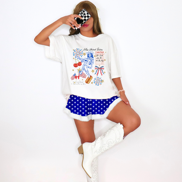 4th of July america charms cowgirl t-shirt
