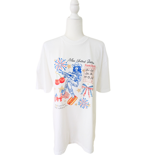 4th of July america charms cowgirl t-shirt