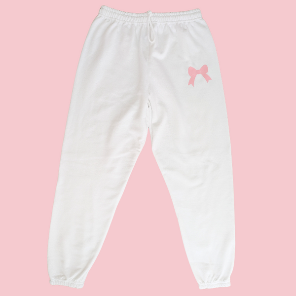 pink bow sweatpants