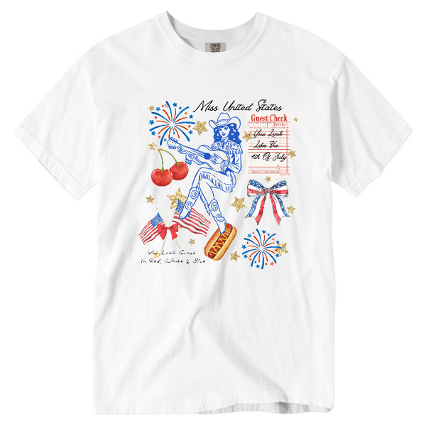 4th of July america charms cowgirl t-shirt