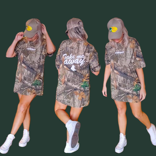 Camo Cowboy Take Me Away Country Music Cowgirl Boots T-Shirt