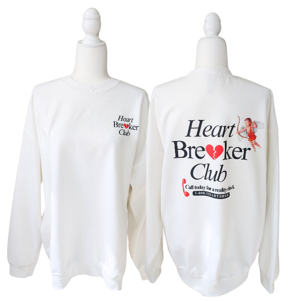 Rock this Heartbreaker Sweatshirt and break hearts with every step. This preppy Women's sweatshirt is not only funny, but also makes for the perfect Valentines Day gift idea. Show off your breakup style with this trendy crewneck - size up for an oversized fit.