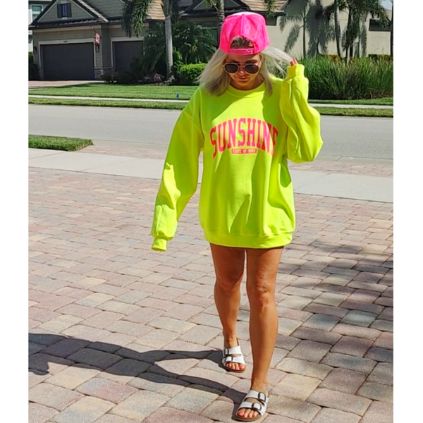 neon sunshine state of mind sweatshirt
