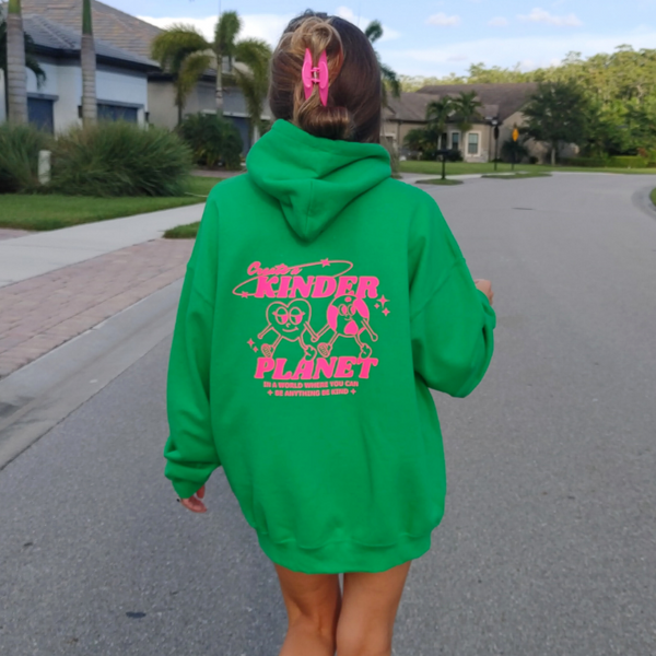 create a kinder planet hoodie