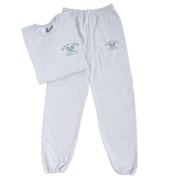 monte carlo tennis country club sweatsuit set