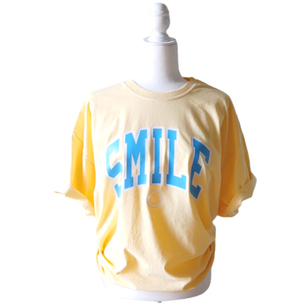 Smiley Face Butter Yellow T-Shirt.