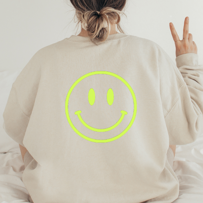 Yellow happy top sweatshirt