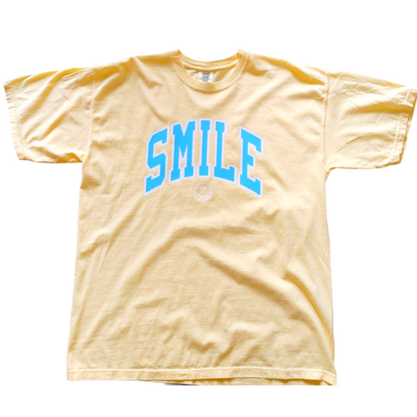 Smiley Face Butter Yellow T-Shirt.