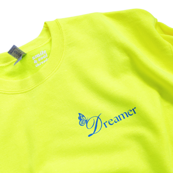 Give Me Something to Dream About Angel Clouds Butterfly Neon Sweatshirt