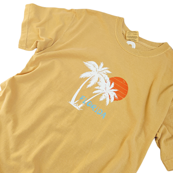Distressed Florida Palm Tree Graphic T-Shirt.