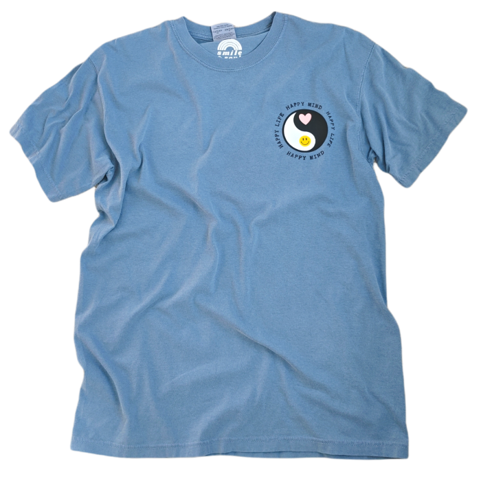 Shop the Happy Mind Happy Life Yin Yang T-Shirt | Smile & Soul Threads
