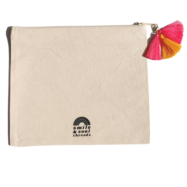 Monogram Tiger Zipper Canvas Pouch.