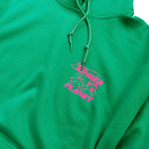 Create a Kinder Planet Green & Neon Pink Hoodie