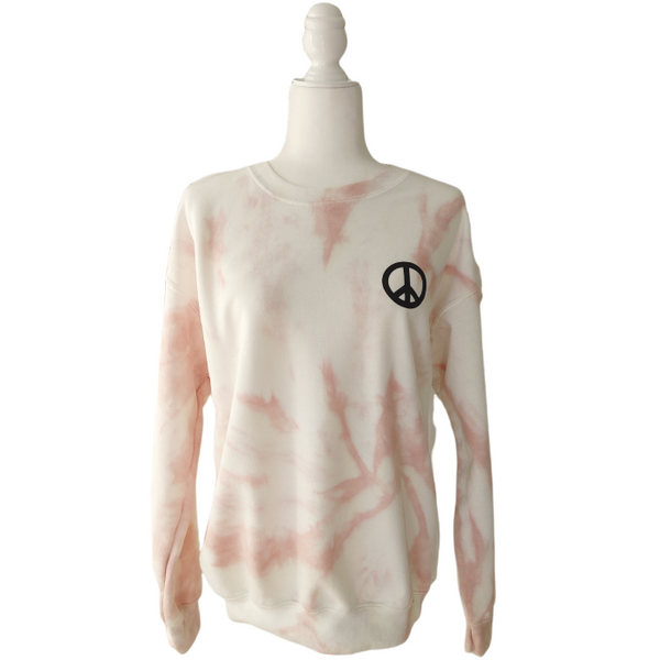 Good Vibes Only Tie-Dye Tan Crewneck Sweatshirt