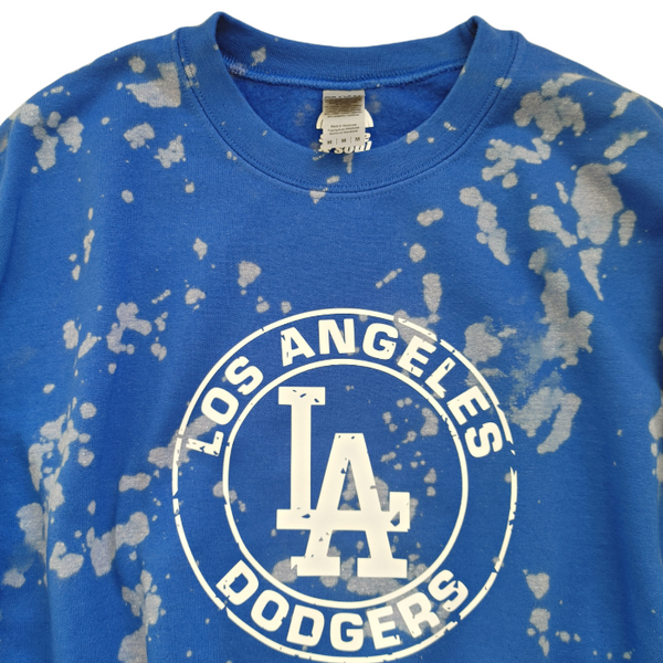 LA Dodgers Bleached Distressed Crewneck Sweatshirt