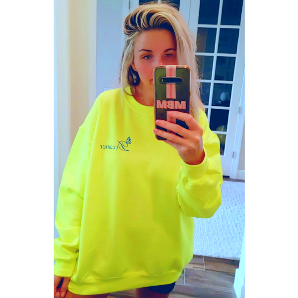 Give Me Something to Dream About Angel Clouds Butterfly Neon Sweatshirt