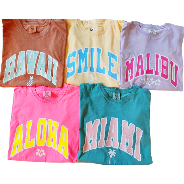 Orchid Purple Malibu California Hibiscus T-Shirt.