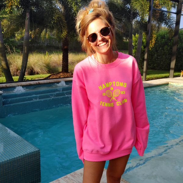 Hamptons Tennis Club Crewneck Sweatshirt.