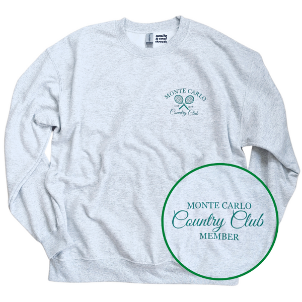 monte carlo tennis country club sweatshirt