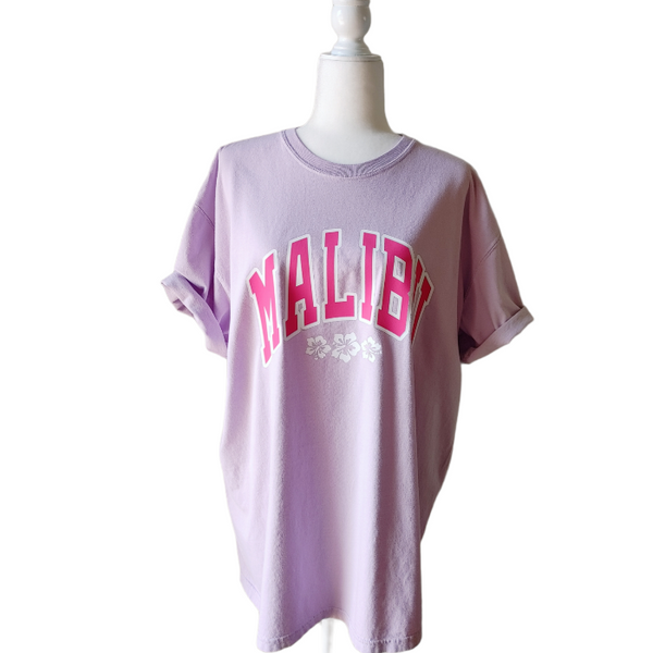 Orchid Purple Malibu California Hibiscus T-Shirt.