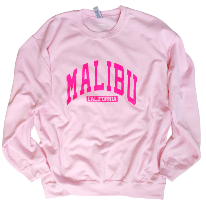 Shop the Preppy Malibu Pink Sweatshirt