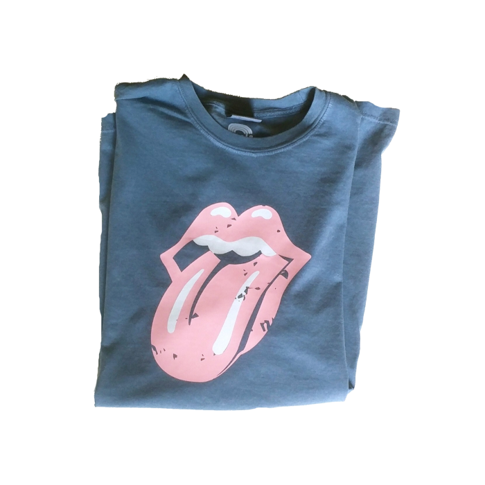 Shop the Pink Tongue Distressed T-Shirt